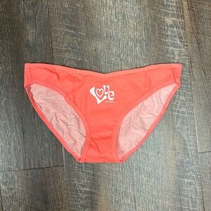Victoria's Secret PINK Bikini Panty Size M Love orange NWOT